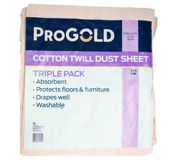 Triple Pack Cotton Twill Dust Sheet