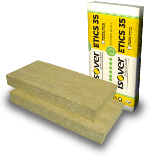 PANNEAU ISOLANT LAINE DE ROCHE ETICS 35